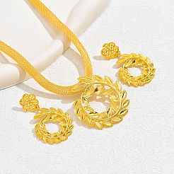 Aluminum Alloy Leafy Branch Jewelry Set&nbsp;VN1366