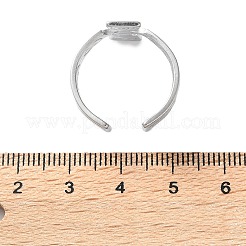 304ステンレススチールオープンカフリング  渦と交差する  ステンレス鋼色  24mm  内径: 調節可能&nbsp;RJEW-S623-01P