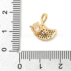 真鍮マイクロパヴェクリアキュービックジルコニアチャーム  14KGP本金メッキ  葉  13.5x13.5x4mm  穴：3x1.3mm&nbsp;KK-B130-03G-04