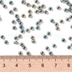 MIYUKIラウンドロカイユビーズ  日本製シードビーズ  8/0  （rr2008)マットメタリック緑青アイリス  8/0  3mm  穴：1mm  約422~455PCS /ボトル  10 G /ボトル&nbsp;SEED-JP0009-RR2008