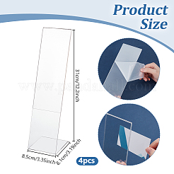 アクリルL字型テーブルデスクトップサインディスプレイスタンド4個  透明  85x81x310mm&nbsp;ODIS-OC0002-02