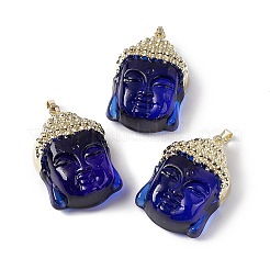 Medium Blue Glass Pendants&nbsp;KK-I639-01GLG