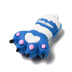Cat Paw Print PVC Plastic Cartoon Big Pendants&nbsp;PVC-G005-02B