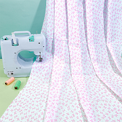綿織物  服装アクセサリー  花柄  ピンク  1000x1600x0.1mm&nbsp;DIY-WH0308-839C