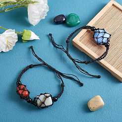 Adjustable Braided Nylon Cord Macrame Pouch Bracelet Making&nbsp;AJEW-SW00013-22