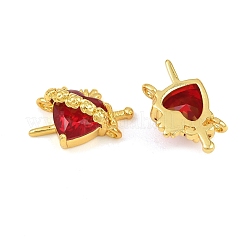 Brass & Faceted Glass Connector Charms&nbsp;GL-CBA96FD-03A-G