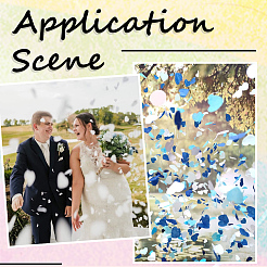 100G 10 Colors Paper Table Scatter Confetti&nbsp;AJEW-SP0002-88