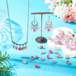 100Pcs Mixed Styles Glass Pendants&nbsp;PALLOY-TADJ00006