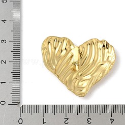 304ステンレスペンダント  ハートチャーム  イオンプレーティング（ip）  18KGP本金メッキ  28.5x33.5x7mm  穴：5.5x3mm&nbsp;STAS-D376-18G