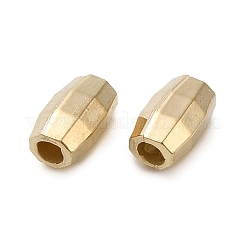 CCBプラスチックビーズ  多面カット  コラム  ゴールドカラー  6x4x3.5mm  穴：1.8mm&nbsp;CCB-H001-05G
