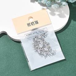 SHEGRACE Brass Pave Cubic Zirconia Oval Connector Charms&nbsp;XGRQ2O873-437A-P