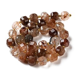Natural Black Gold Rutilated Quartz Beads Strands&nbsp;GG-CBABD99-03B