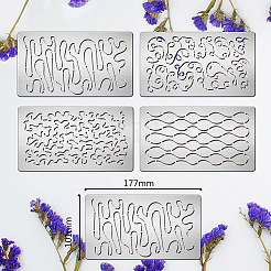 4Pcs 4 Styles Steel Cutting Dies Stencils&nbsp;DIY-BC0004-20