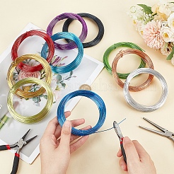 Pack of 10 rolls Multicolor Round Aluminum Wire 18 Gauge Jewelry Making Beading Craft Wire&nbsp;AW-PH0001-01-1mm