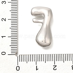 ラックメッキ真鍮チャーム  カドミウムフリー＆鉛フリー  文字a~zのチャーム  文字F  22.5x12.5x7mm  穴：2.5x3mm&nbsp;KK-I722-03P-F