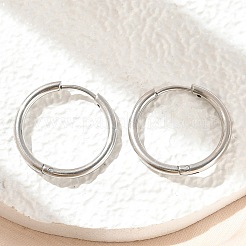 Tarnish Resistant 202 Stainless Steel Huggie Hoop Earrings&nbsp;EJEW-F111A-20mm-P