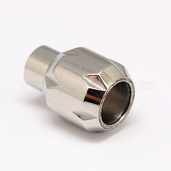 変色しにくい304ステンレススチール製のマグネット留め具と接着端  ステンレス鋼色  18x10mm  穴：5mm&nbsp;STAS-G041-06