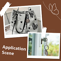 12Pcs Stainless Steel Keychains&nbsp;KEYC-BM0001-20EB