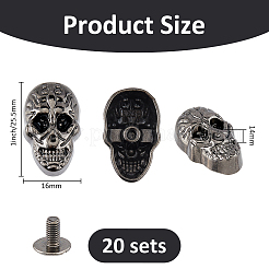 20 Sets Zinc Alloy Studs Rivets&nbsp;FIND-FH0011-83