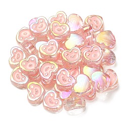 UV Plating Rainbow Iridescent Acrylic Enamel Beads&nbsp;OACR-G012-12C