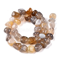Natural Grey Agate Beads Strands&nbsp;G-N342-64