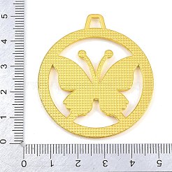 合金ペンダント  蝶のチャーム  ラインストーン付き  ゴールデン·ローズゴールド  49.5x43.5x2.5mm  穴：4x4mm&nbsp;RB-CBA18BA-02G