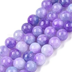 Dyed Natural White Jade Beads Strands&nbsp;G-T138-6mm-210-5