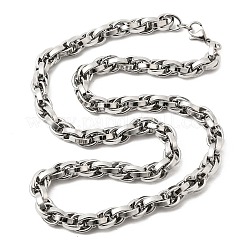 Unisex 304 Stainless Steel Rope Chain Necklaces&nbsp;NJEW-K305-10P