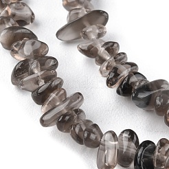 天然氷オブシディアンビーズ連売り  チップ  1.5~4.5x3~13x2.5~8mm  穴：0.6mm  30.94~31.97インチ（78.6~81.2cm）&nbsp;G-G0003-B03