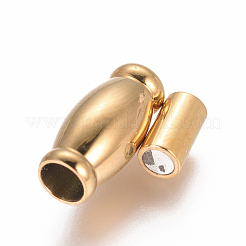 304 Stainless Steel Magnetic Clasps with Glue-in Ends&nbsp;STAS-G203-04G-B