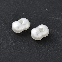 Abs模倣ビーズ  ピーナッツ  ホワイト  8x5.5x4.5mm  穴：1.8mm  4167個/ 500g&nbsp;OACR-D302-01B