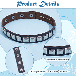 2Pcs Alloy & PU Leather Arm Bangles&nbsp;AJEW-CY0002-15B