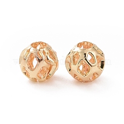 Brass Hollow Beads&nbsp;KK-E046-04B-G