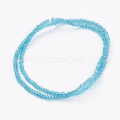 ガラスビーズ連売り  多面カット  ロンデル  混合スタイル  ミックスカラー  2.5x1mm  穴：0.5mm  約185~190個/連  13インチ（33cm）&nbsp;GLAA-F079