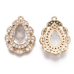 Brass Micro Pave Cubic Zirconia Pendants&nbsp;KK-R111-005-B01