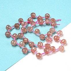 Synthetic Strawberry Quartz Beads Strands&nbsp;G-H297-B16-02