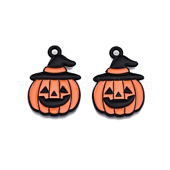 Halloween Theme Spray Painted Alloy Enamel Pendants&nbsp;ENAM-T020-09A