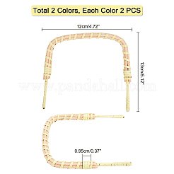 4 Pcs 2 Colors Rattan Metal Teapot Handle&nbsp;FIND-PH0001-06-WH