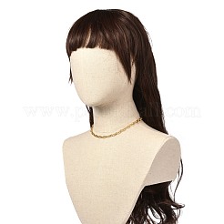 真鍮アンカーチェーンネックレス  304ステンレススチール留め具付き  18KGP本金メッキ  16.45インチ（41.8cm）&nbsp;X-NJEW-JN03718
