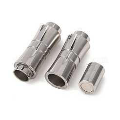 304ステンレススチール製マグネット留め具  コラム  ステンレス鋼色  26x9.5x9.5mm  穴：6mm&nbsp;SA-CBA15BC-05P