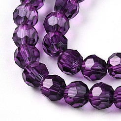 Baking Paint Transparent Glass Beads Strands&nbsp;DGLA-A035-T6mm-A09