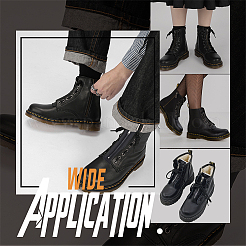 PU Leather Lace-in Boot Zipper Inserts&nbsp;LS-DIY-WH0474-002