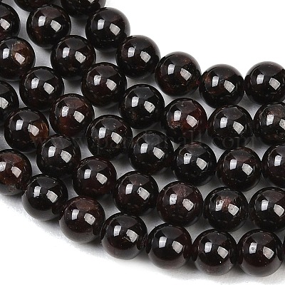 ガーネットラウンドビーズ連売り  6mm  穴：1mm  約61個/連  15インチ&nbsp;G-O081-03-6mm-1