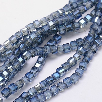Electroplate Glass Bead Strands&nbsp;EGLA-J028-4x4mm-F27-1