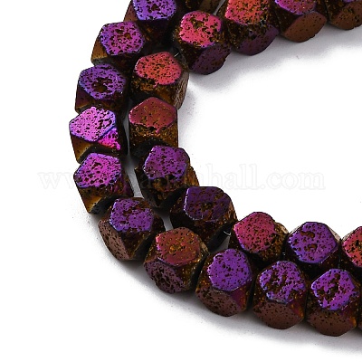Electroplated Natural Lava Rock Beads Strands&nbsp;G-A256-C01-01B-1