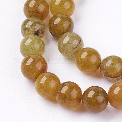 Natural Crackle Agate Stone Bead Strands&nbsp;G-R193-16-8mm-1