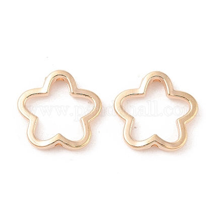 Ccbプラスチックビーズフレーム  花  ゴールドカラー  16x3mm  穴：1.4mm  内径：10x14mm&nbsp;CCB-N006-50G-1