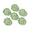 Transparent Lampwork Beads, Flower, Light Green, 15x6mm, Hole: 1mm, about 48~58pcs/100g