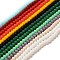 Glass Beads Strands, Faceted, Frosted, Rondelle, Mixed Color, 8mm, Hole: 1mm, about 60~62pcs/strand, 39~40cm