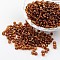 6/0 Round Silver Lined Round Hole Glass Seed Beads, Brown, 4mm, Hole: 1.5mm, about 737pcs/50g